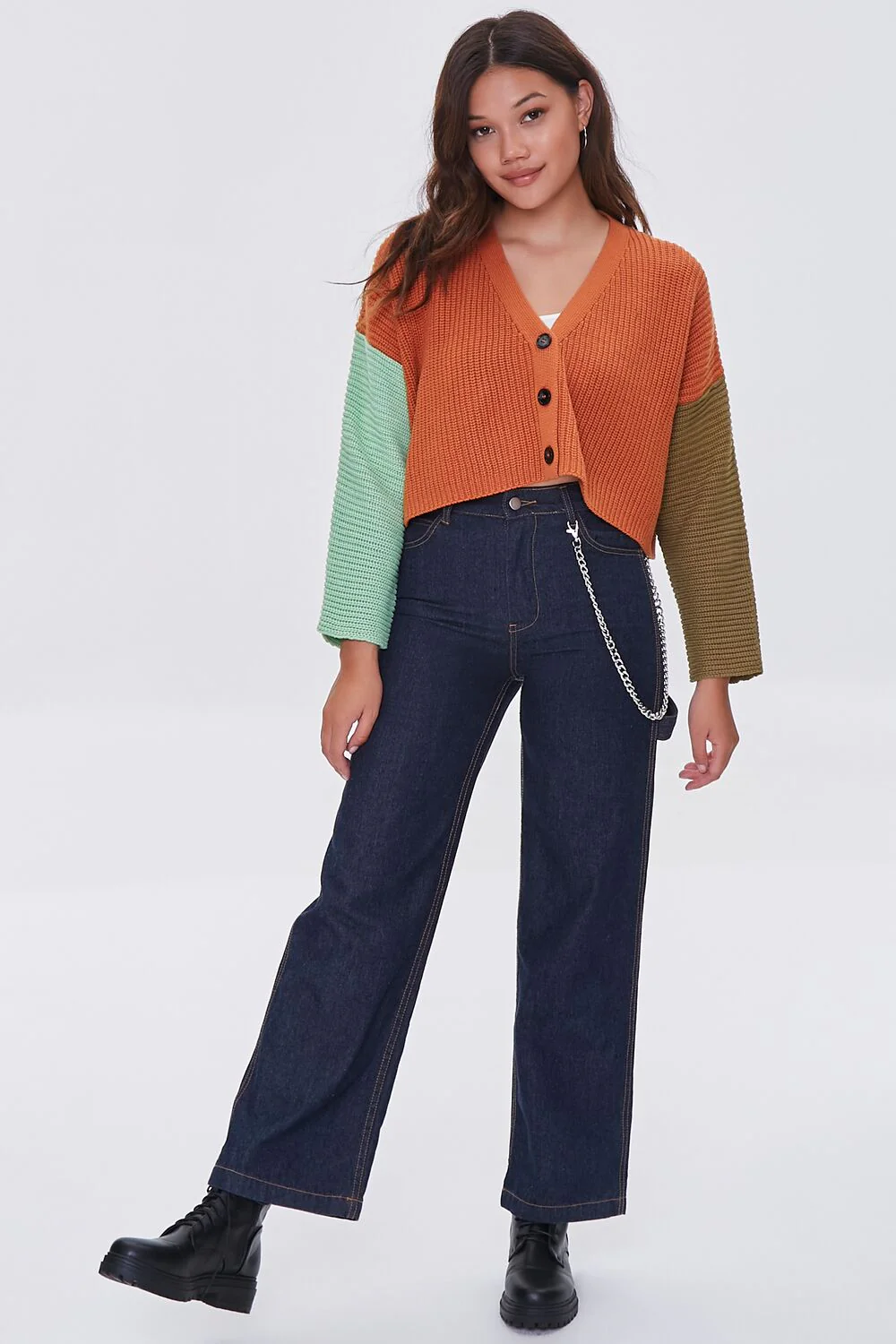 Colorblock Cardigan Sweater - Image 5
