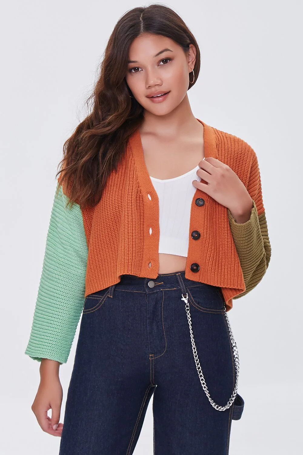 Colorblock Cardigan Sweater - Image 6