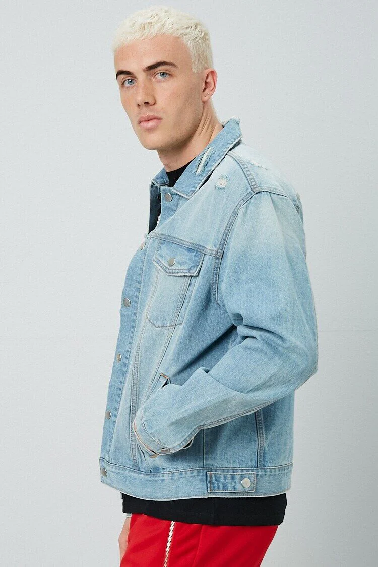 Distressed Denim Jacket - Image 2