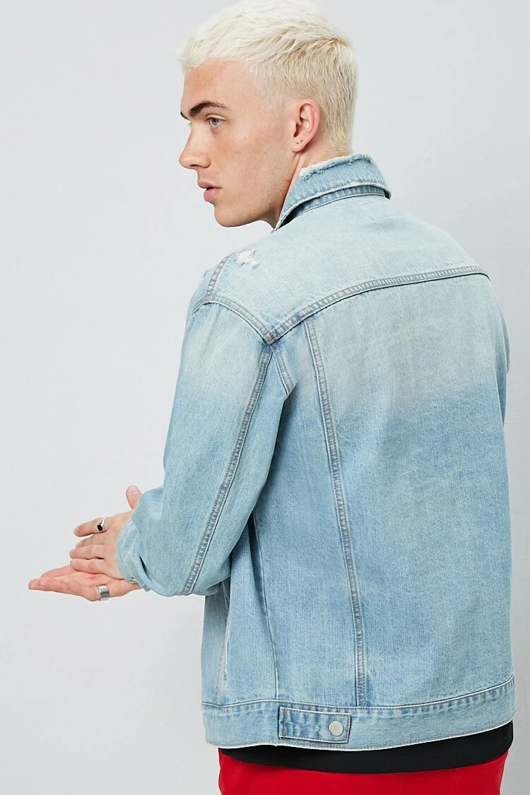 Distressed Denim Jacket - Image 3