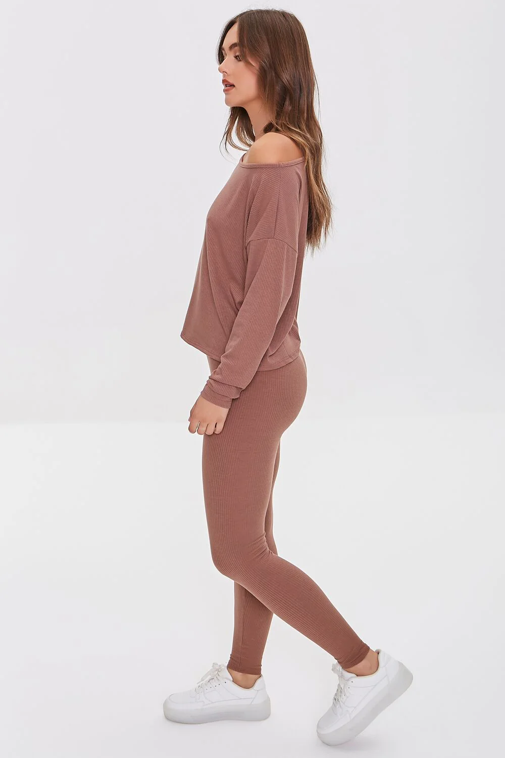 Ribbed Knit Top & Leggings Set - Image 2