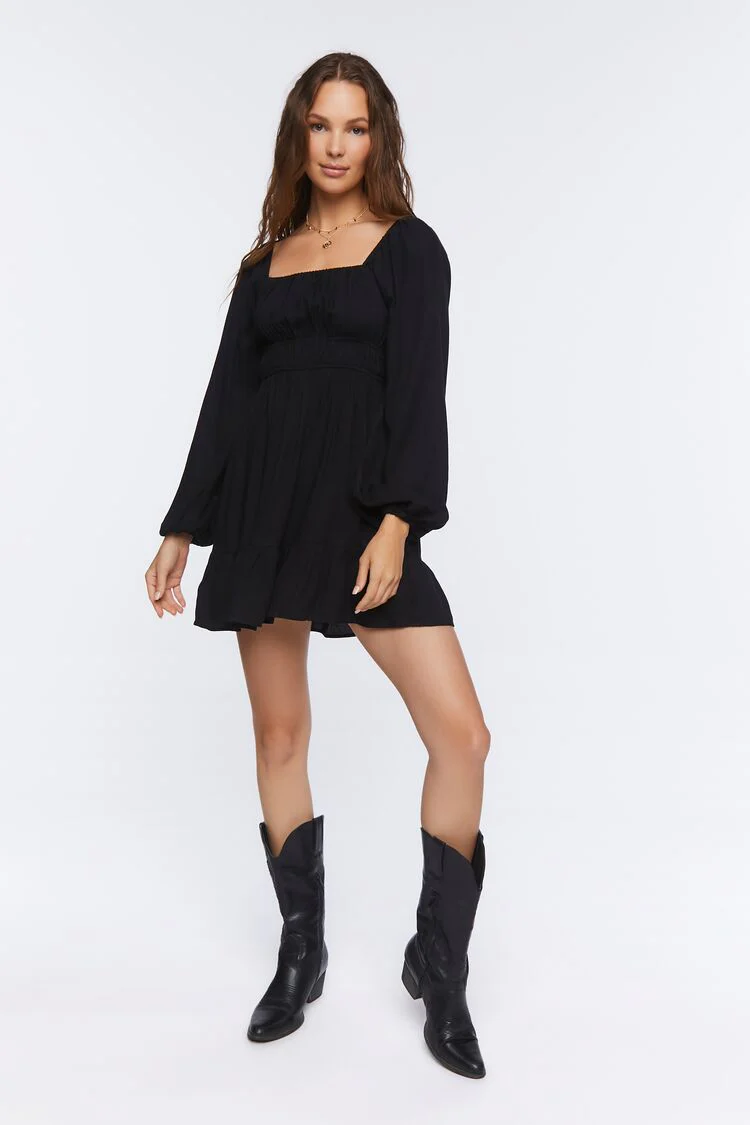 Fit & Flare Mini Dress - Image 4