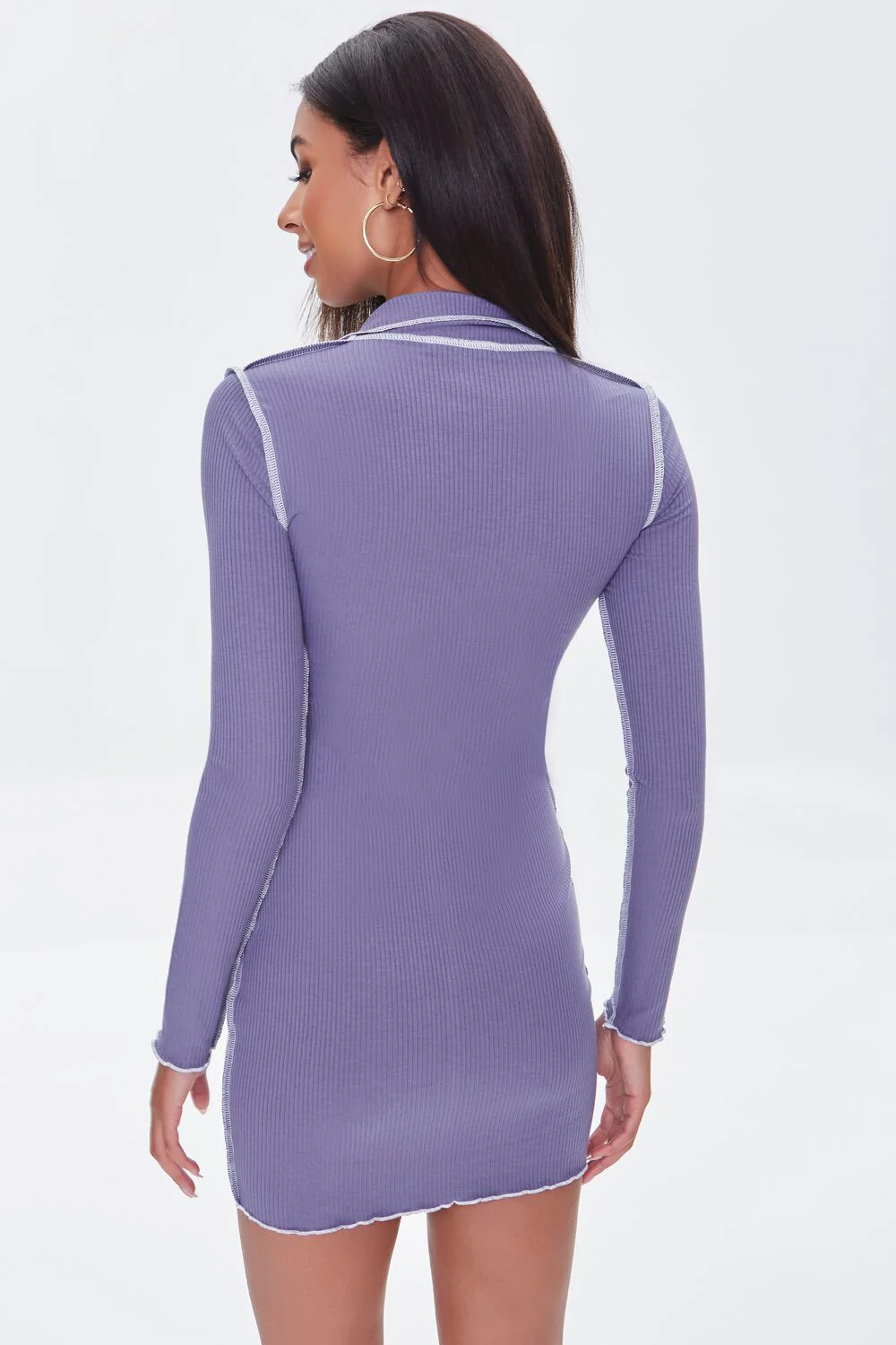 Ribbed Mini Bodycon Dress - Image 3