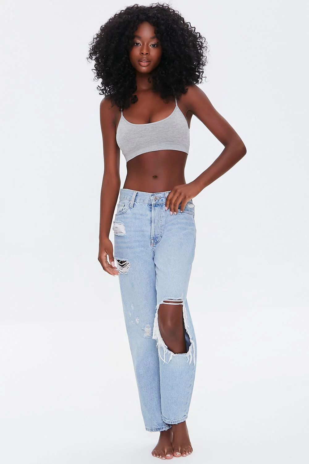 Seamless Heathered Padded Bra - Image 4
