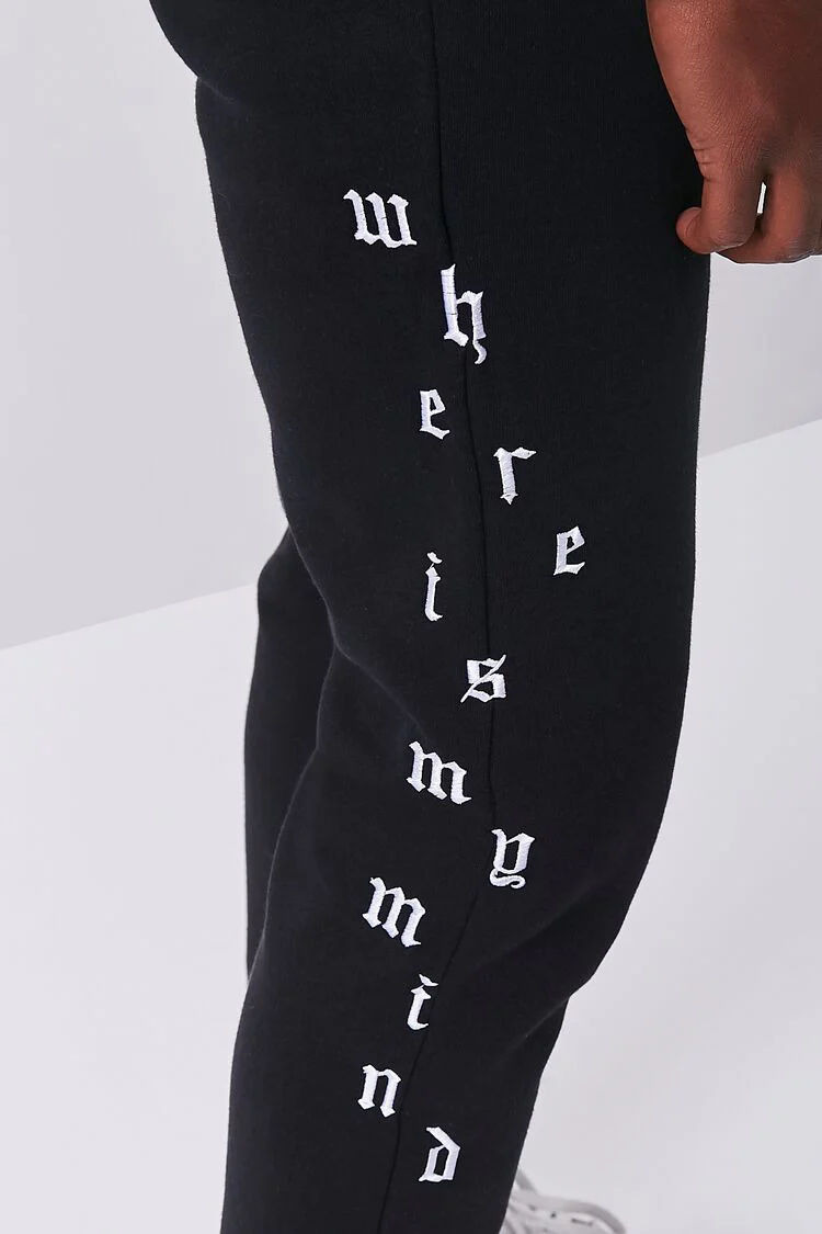 Mind Graphic Fleece Joggers - Image 5