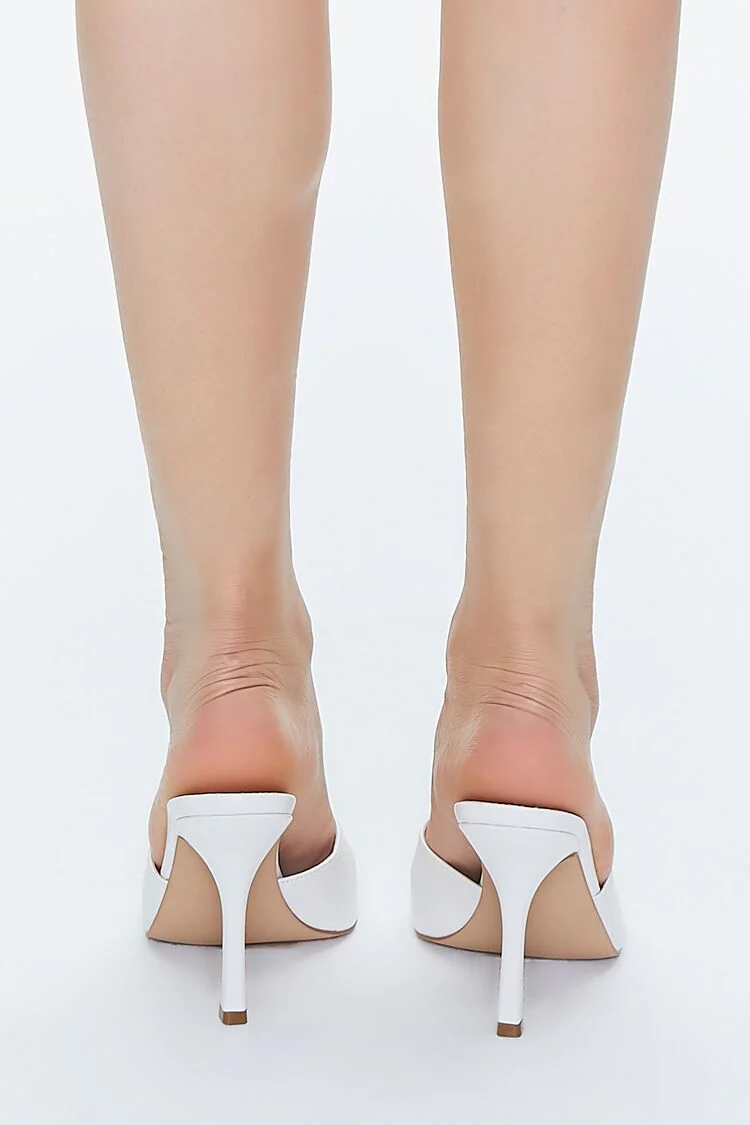 Faux Leather Stiletto Heels (Wide) - Image 8