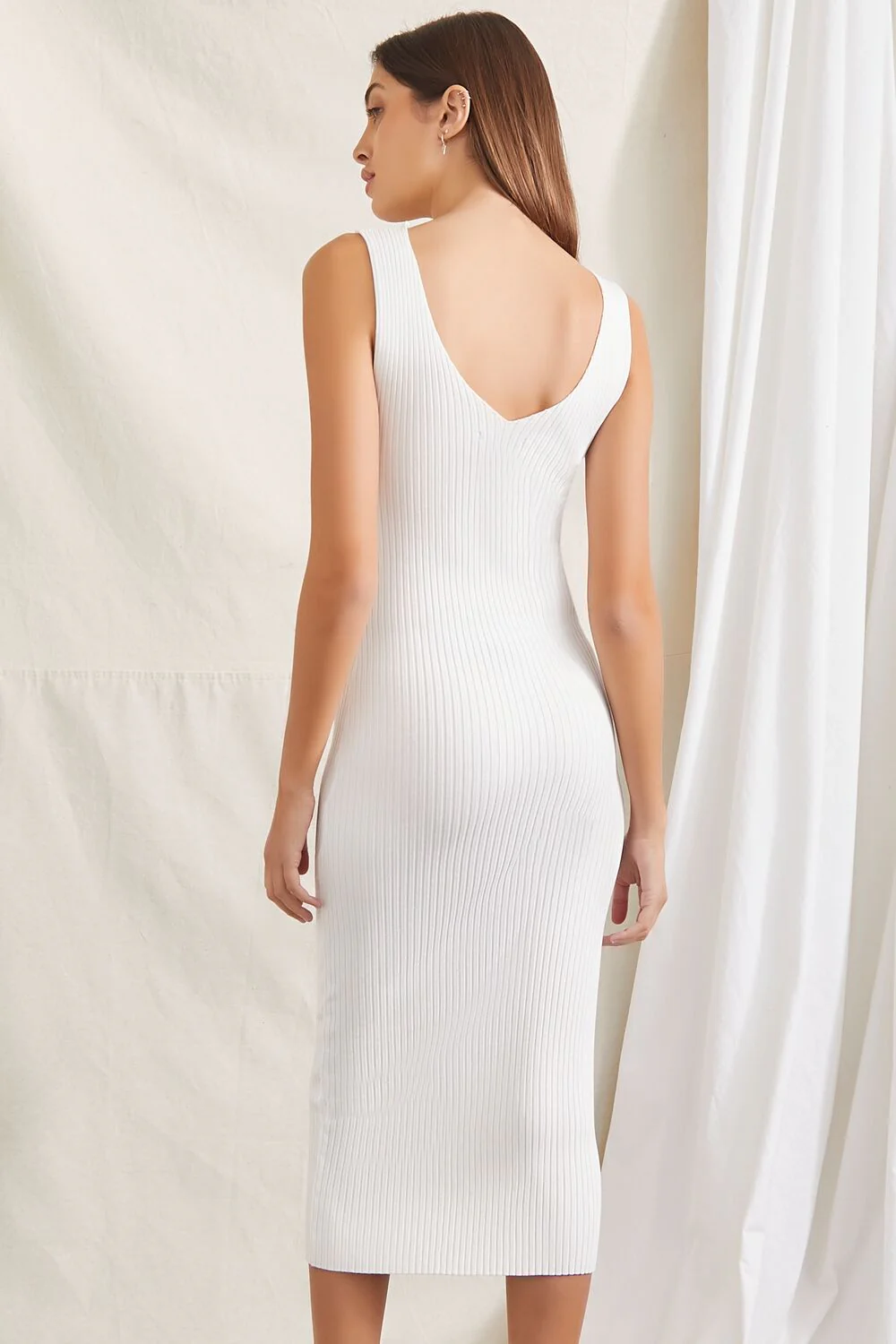 Ribbed Sweater-Knit Dress - Image 3