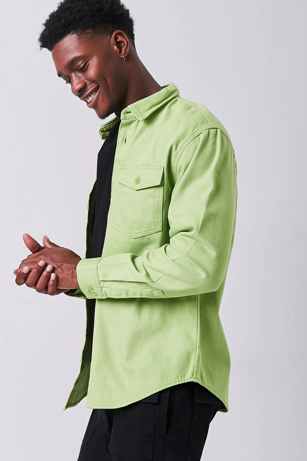 Long Sleeve Dual-Pocket Shirt - Image 11