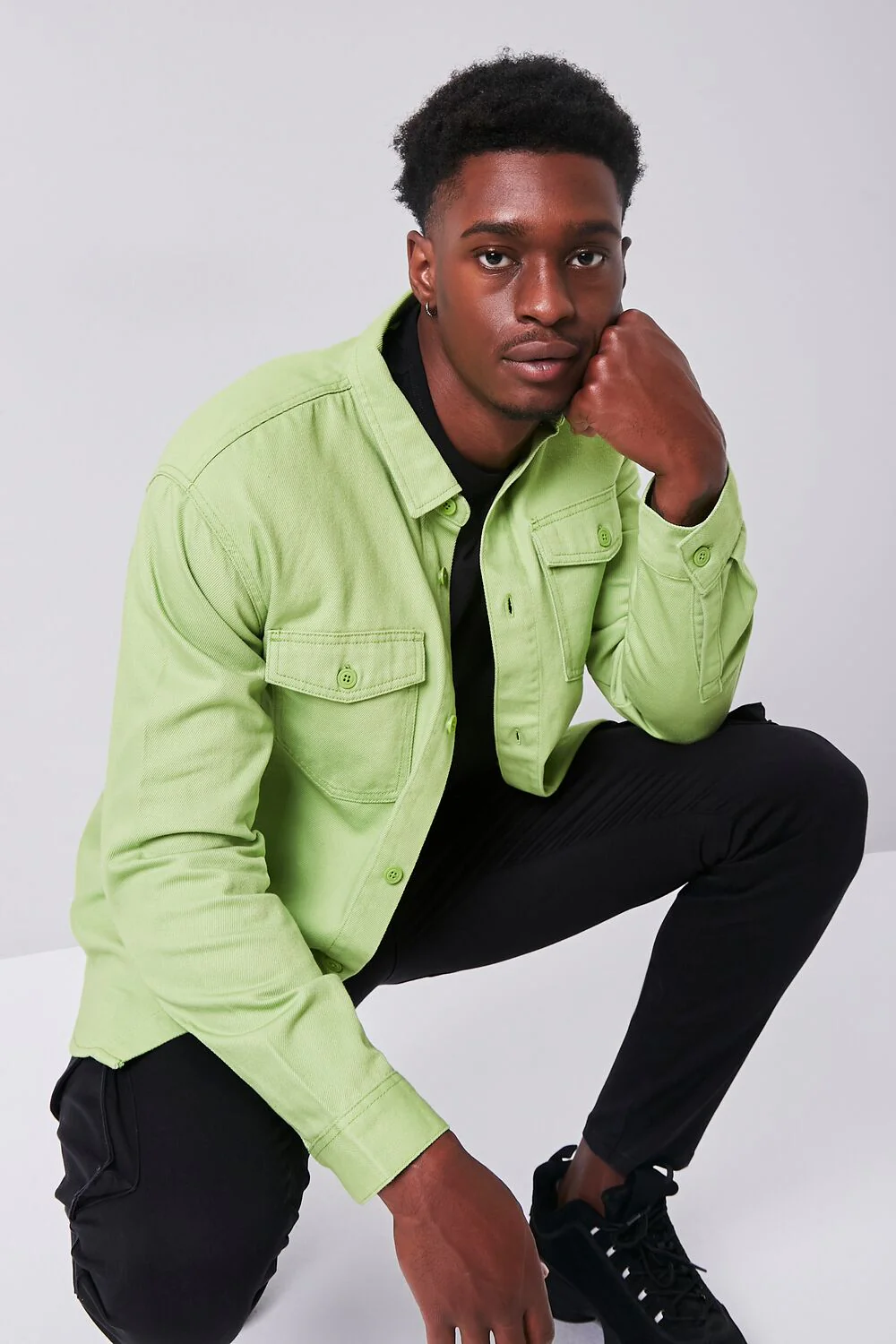 Long Sleeve Dual-Pocket Shirt - Image 13