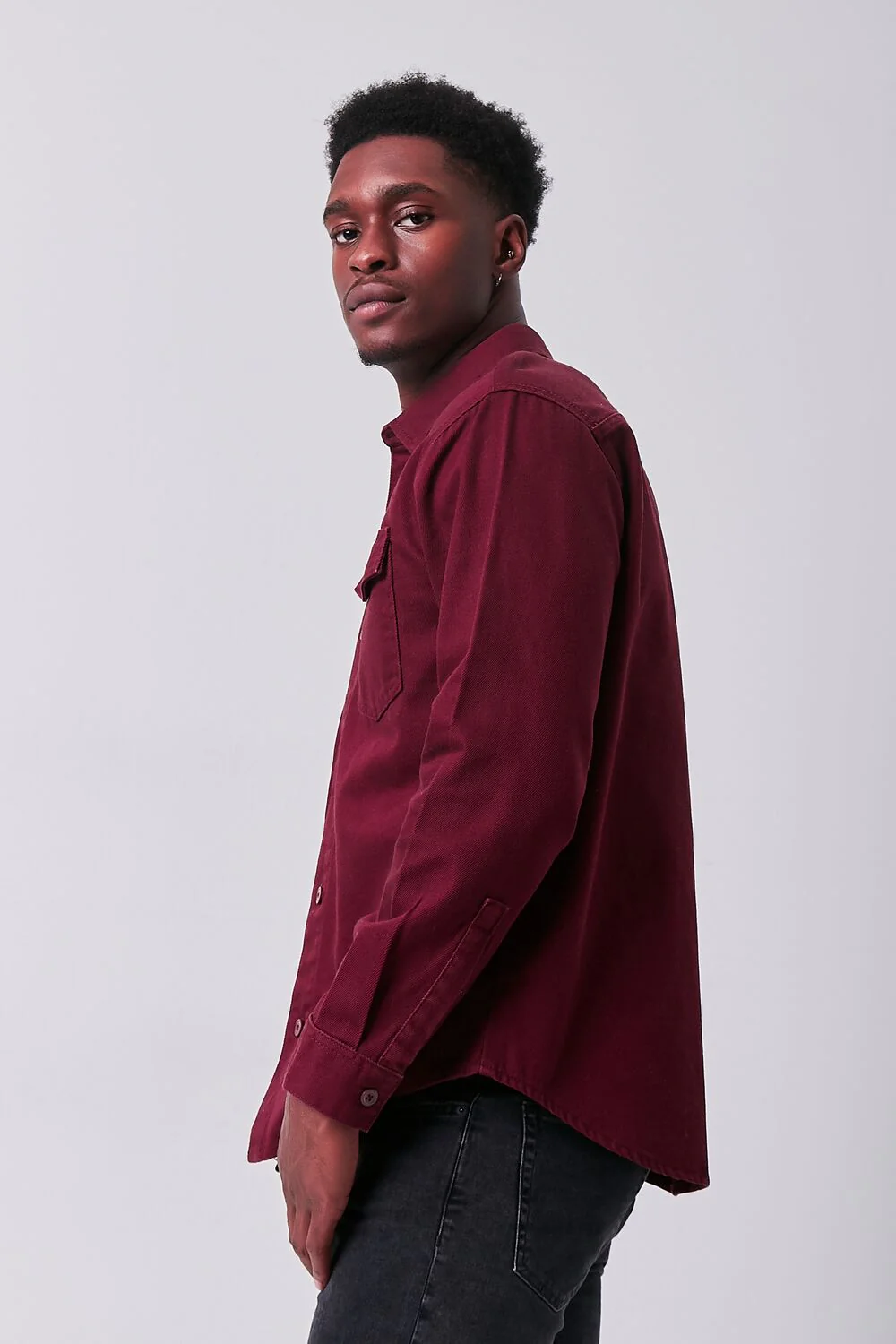 Long Sleeve Dual-Pocket Shirt - Image 6