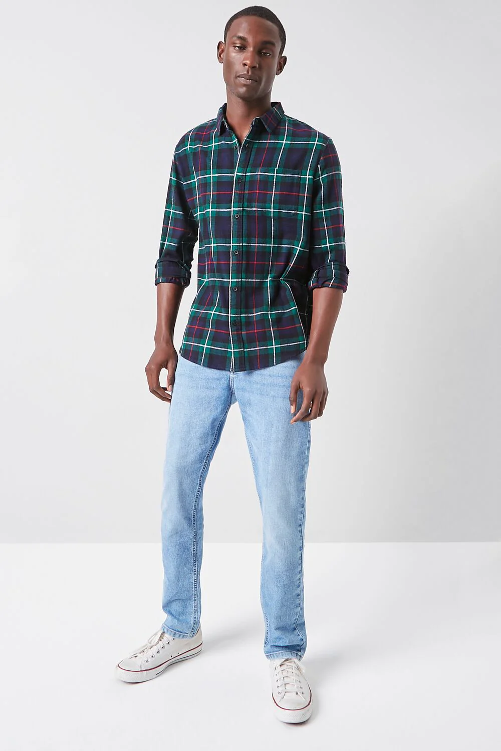 Plaid Button-Front Flannel Shirt - Image 4