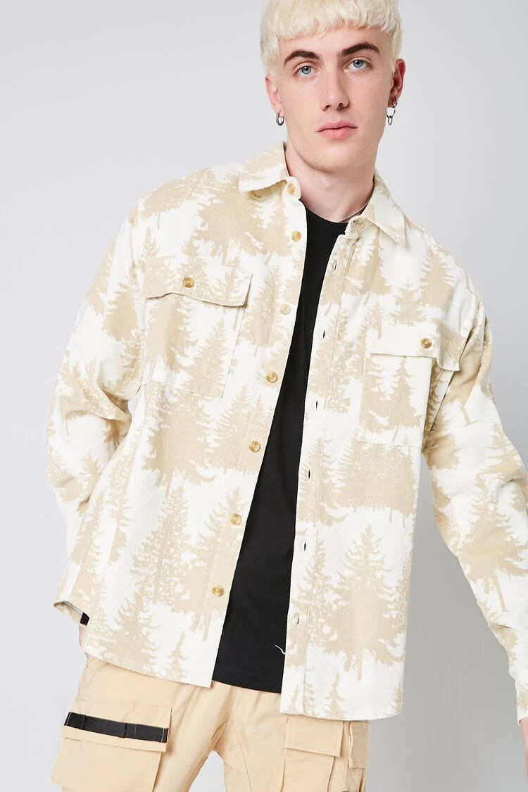 Forest Print Buttoned Shirt - Image 2