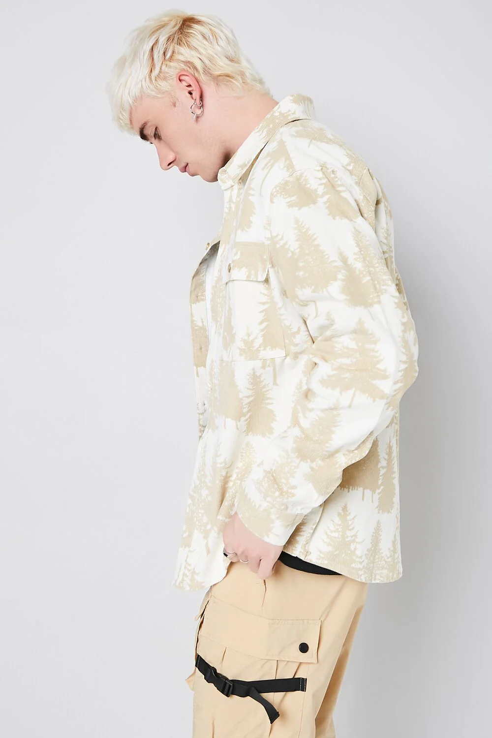 Forest Print Buttoned Shirt - Image 3