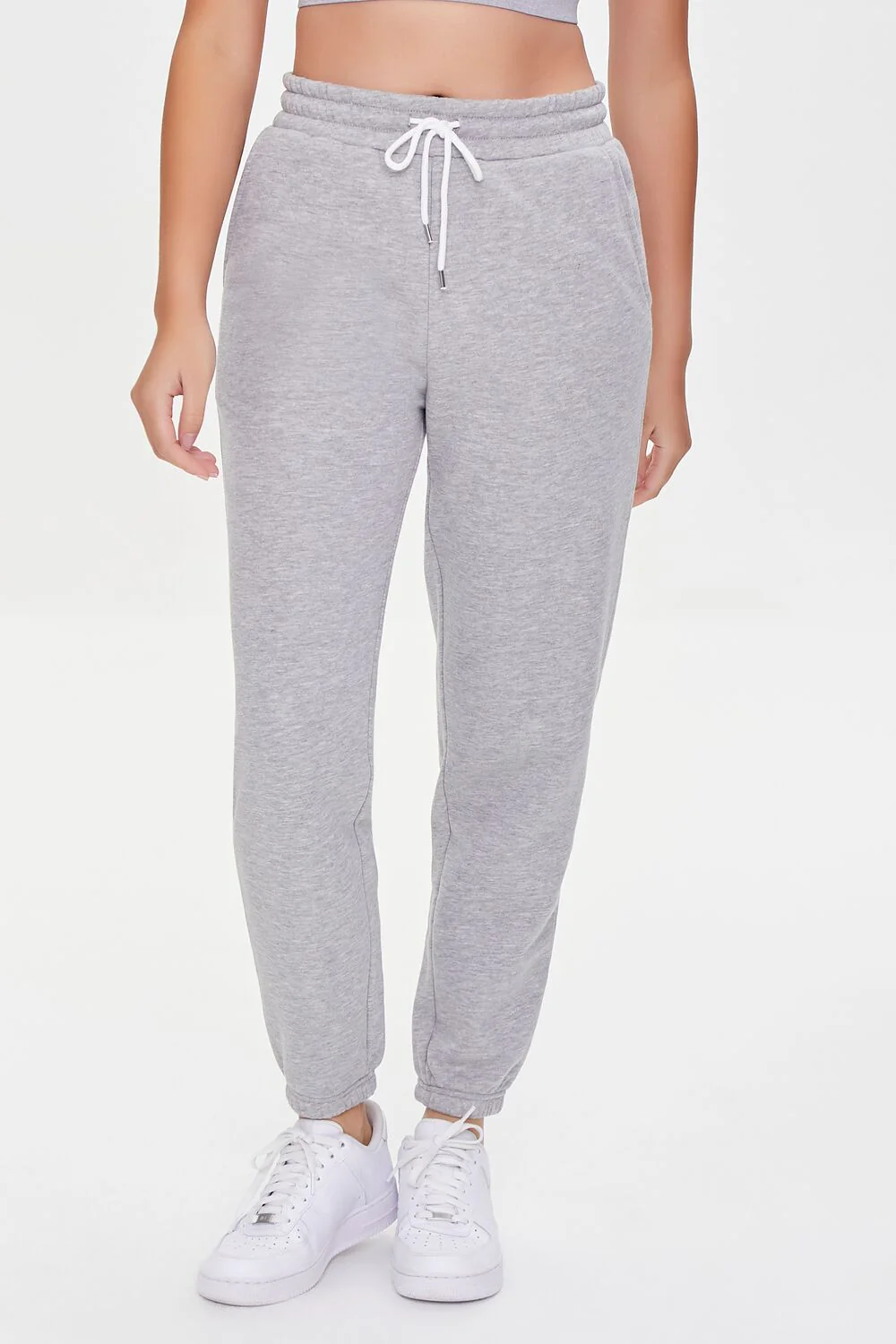Basic Fleece Drawstring Joggers - Image 2