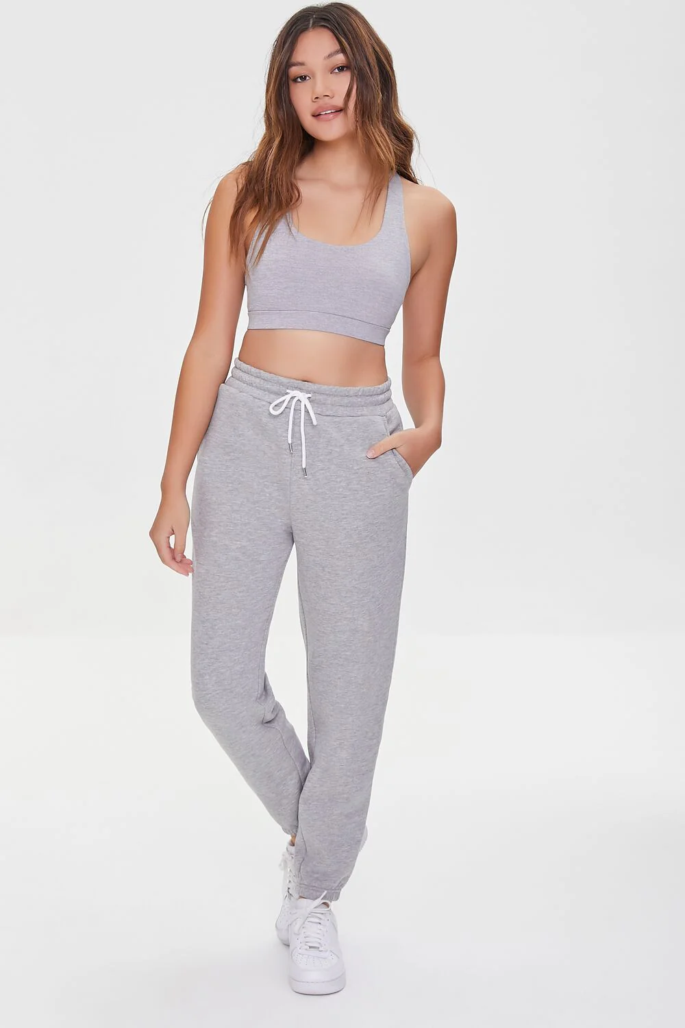 Basic Fleece Drawstring Joggers - Image 5