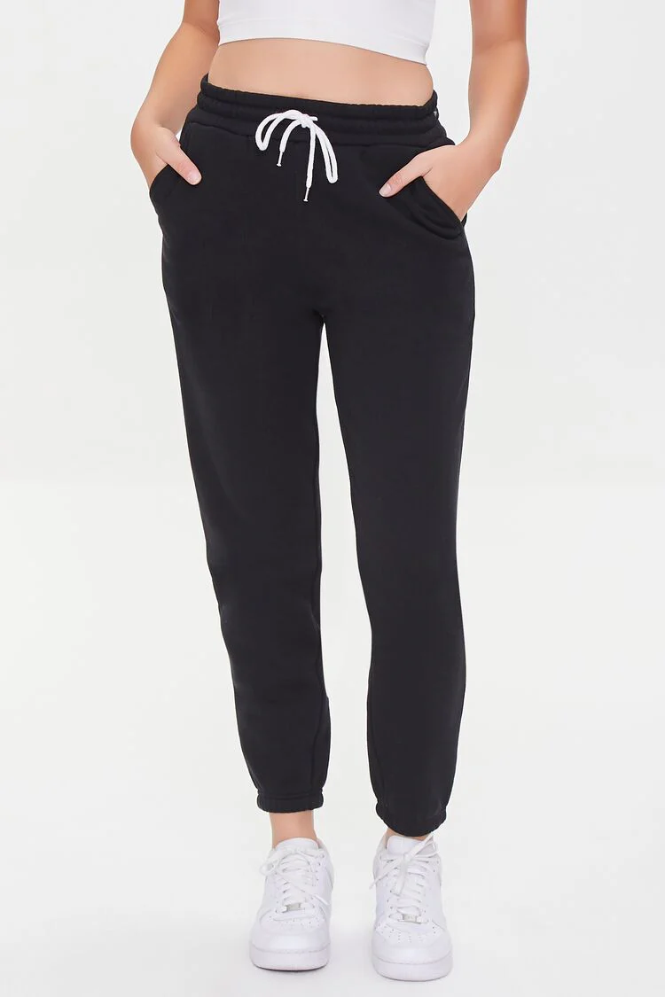 Basic Fleece Drawstring Joggers - Image 7
