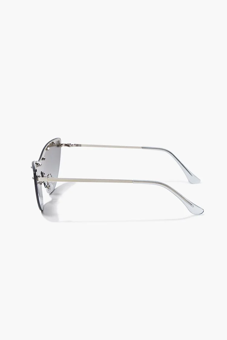 Studded Mirror Cat-Eye Sunglasses - Image 5