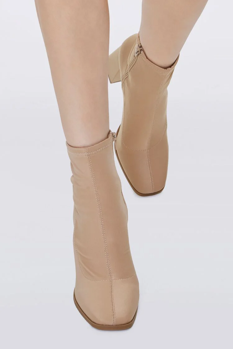 Faux Leather Zip-Up Booties - Image 4