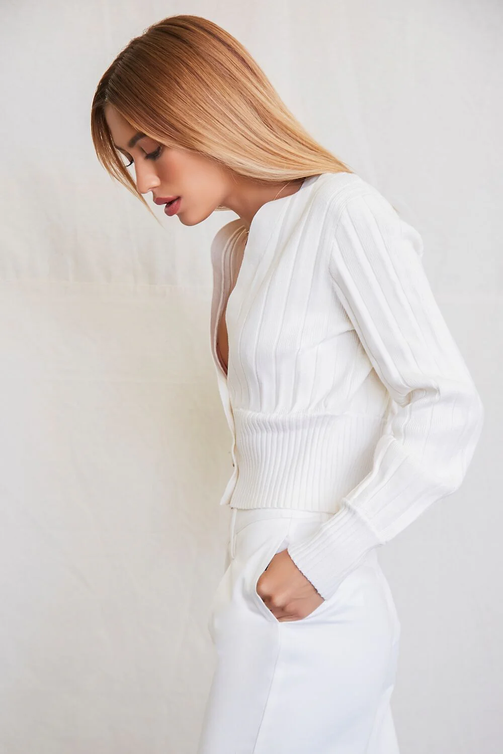 Wide-Ribbed Cardigan Sweater - Image 2