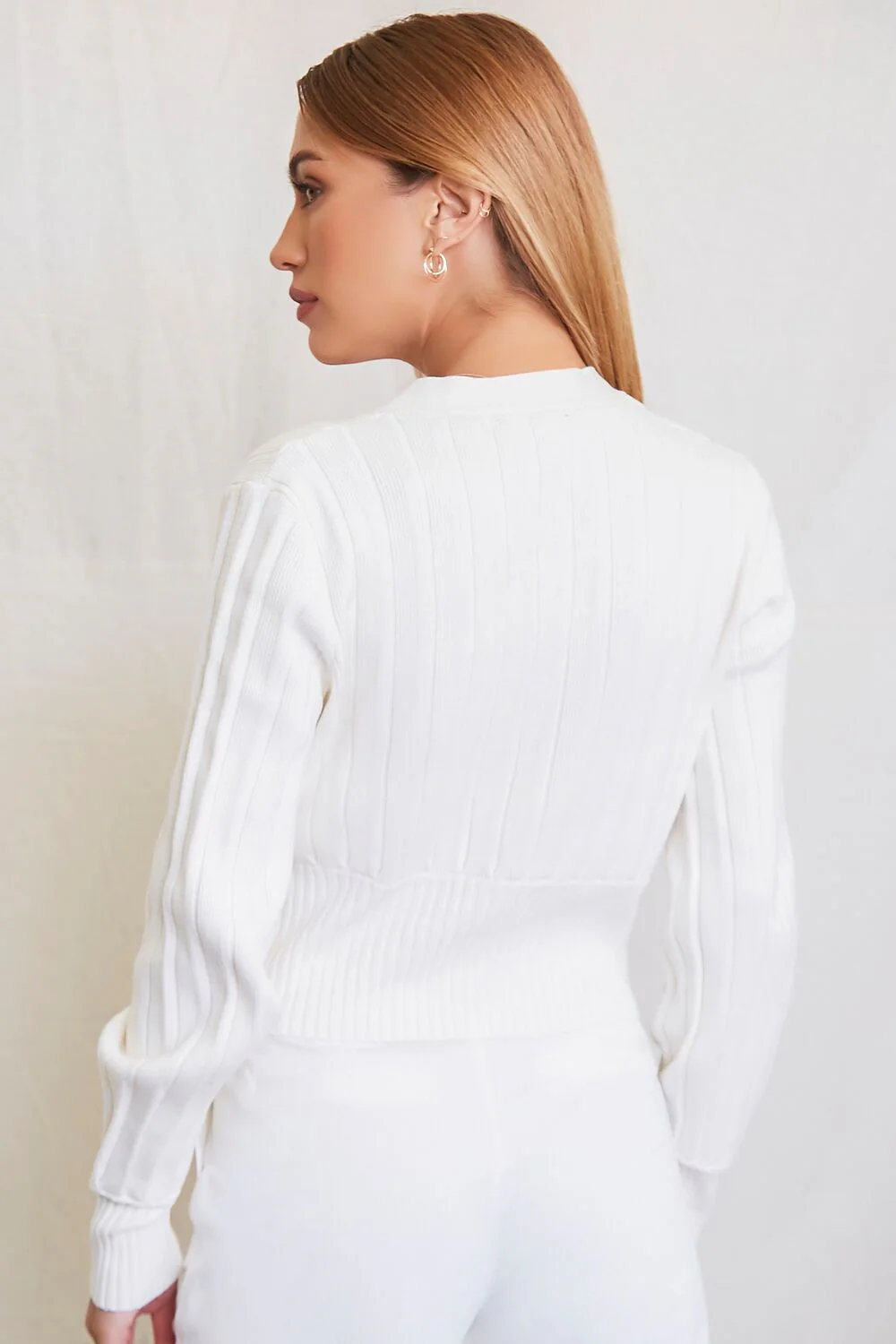 Wide-Ribbed Cardigan Sweater - Image 3