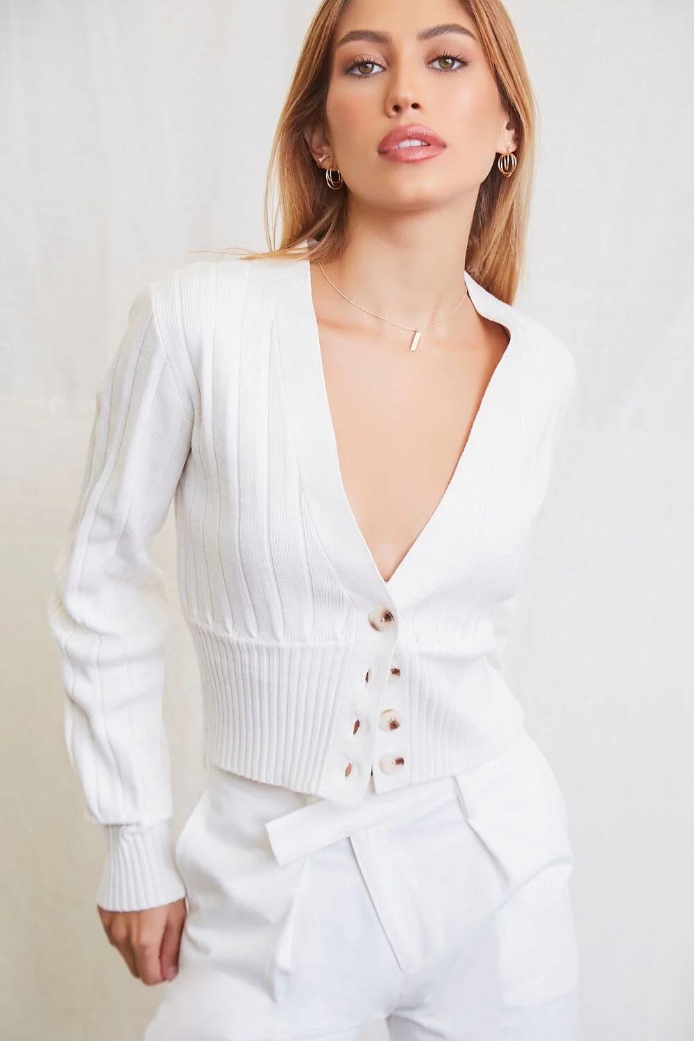Wide-Ribbed Cardigan Sweater - Image 5