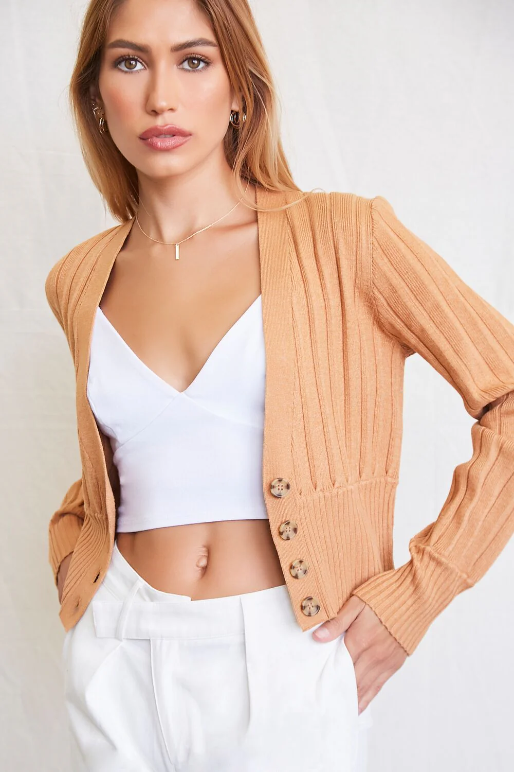 Wide-Ribbed Cardigan Sweater - Image 6