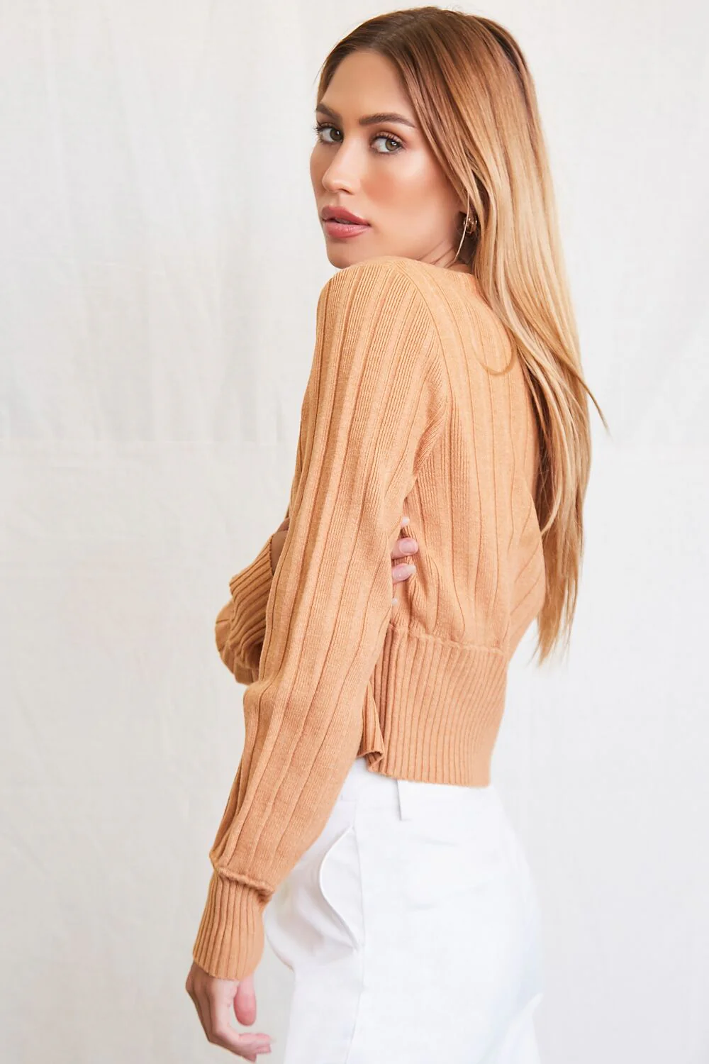 Wide-Ribbed Cardigan Sweater - Image 7