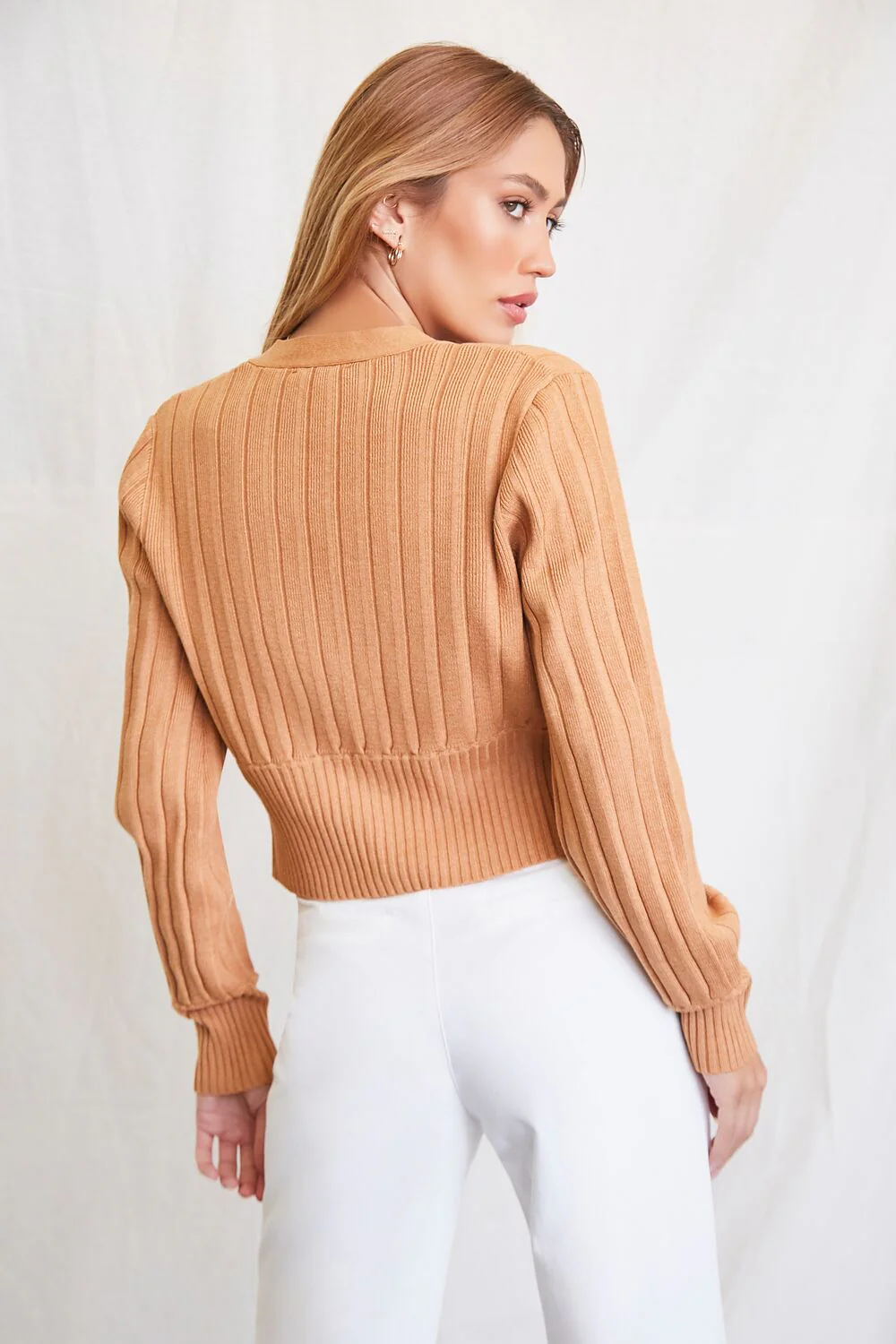 Wide-Ribbed Cardigan Sweater - Image 8