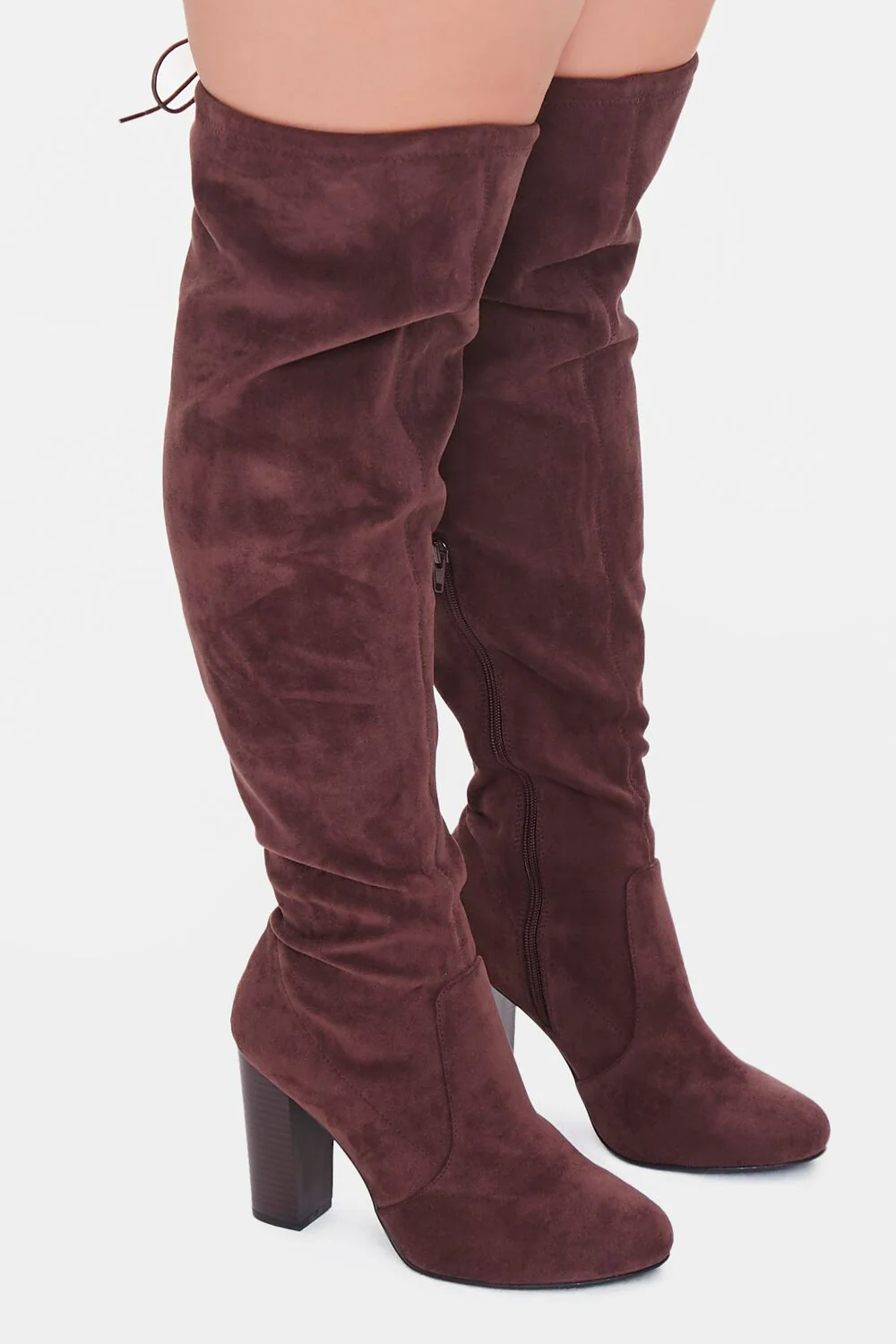 Faux Suede Knee-High Boots (Wide) - Image 2