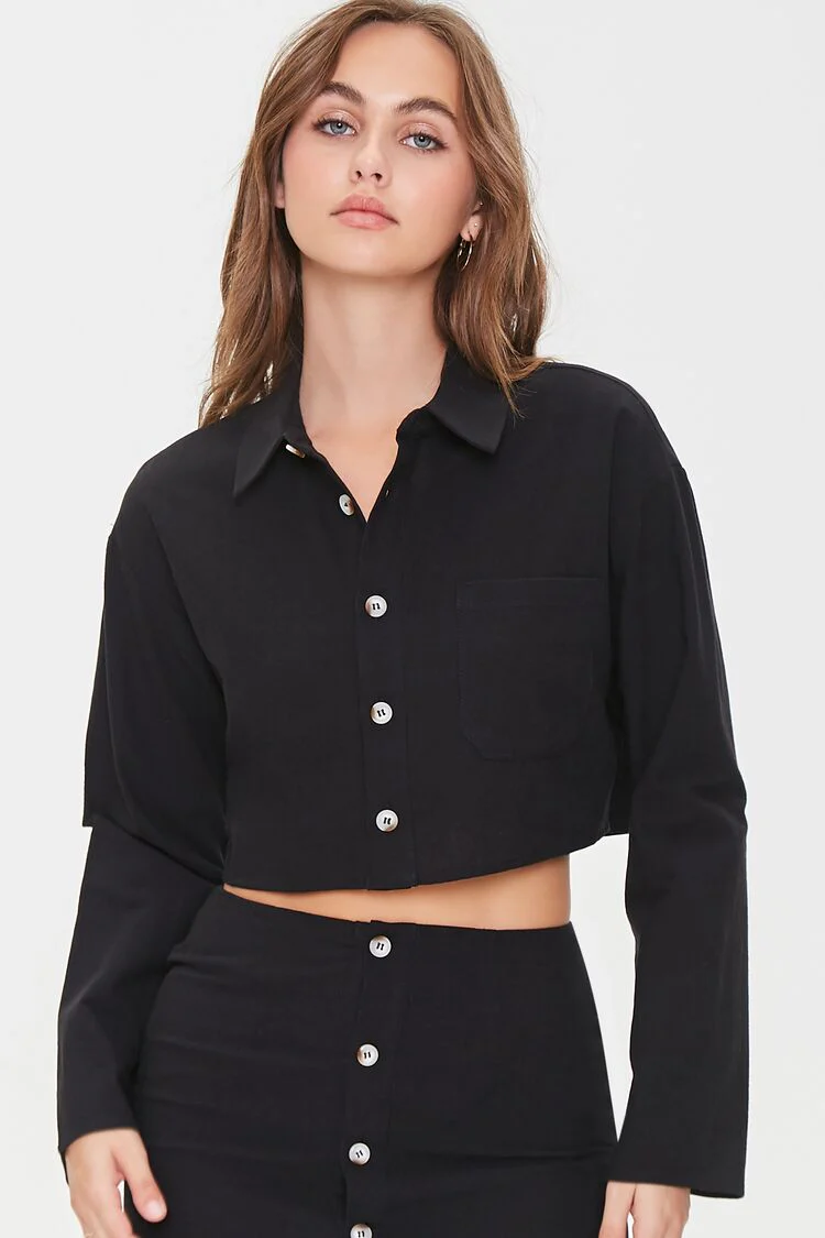 Cropped Shirt & Mini Skirt Set - Image 5