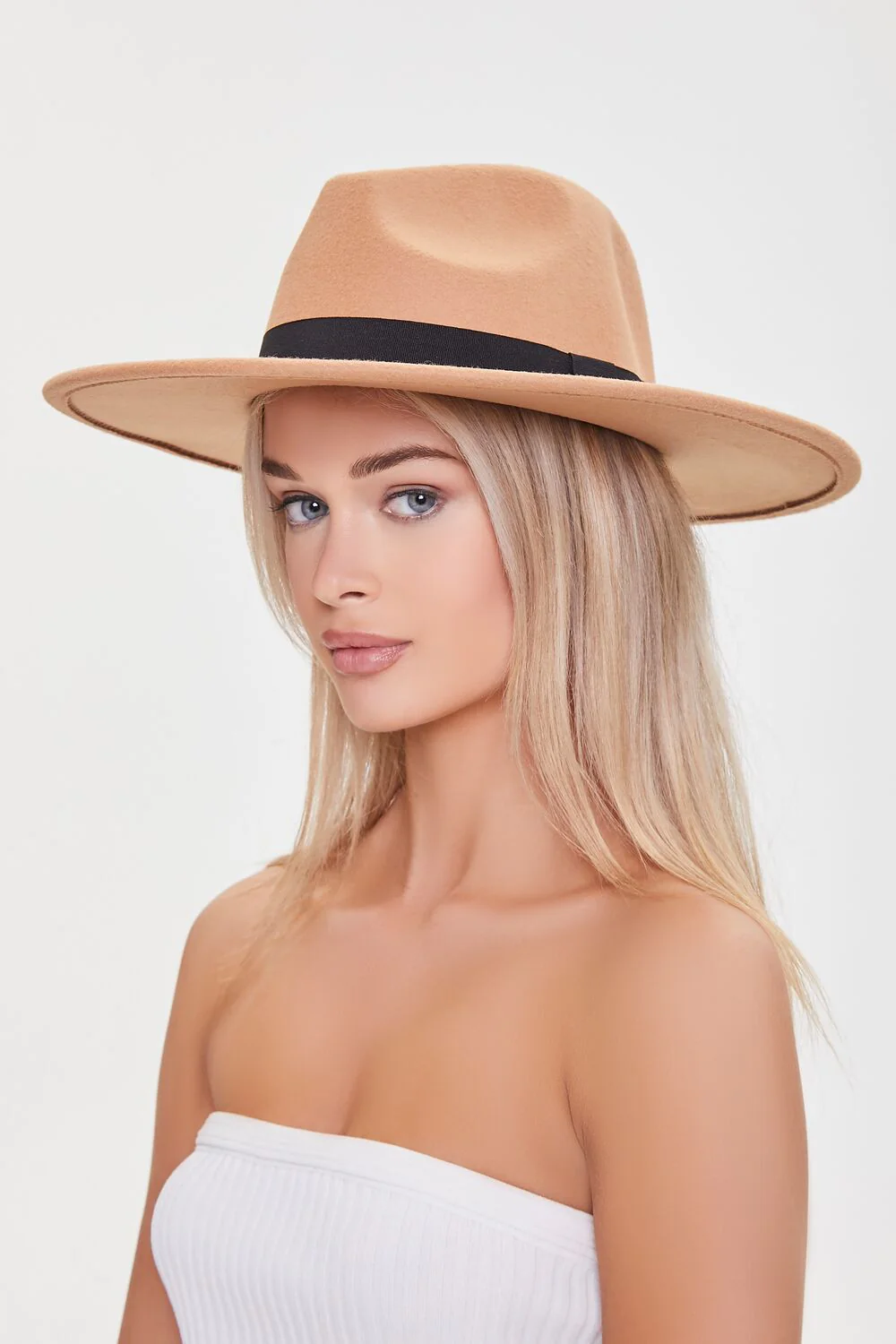 Pinched Ribbon-Trim Fedora - Image 2