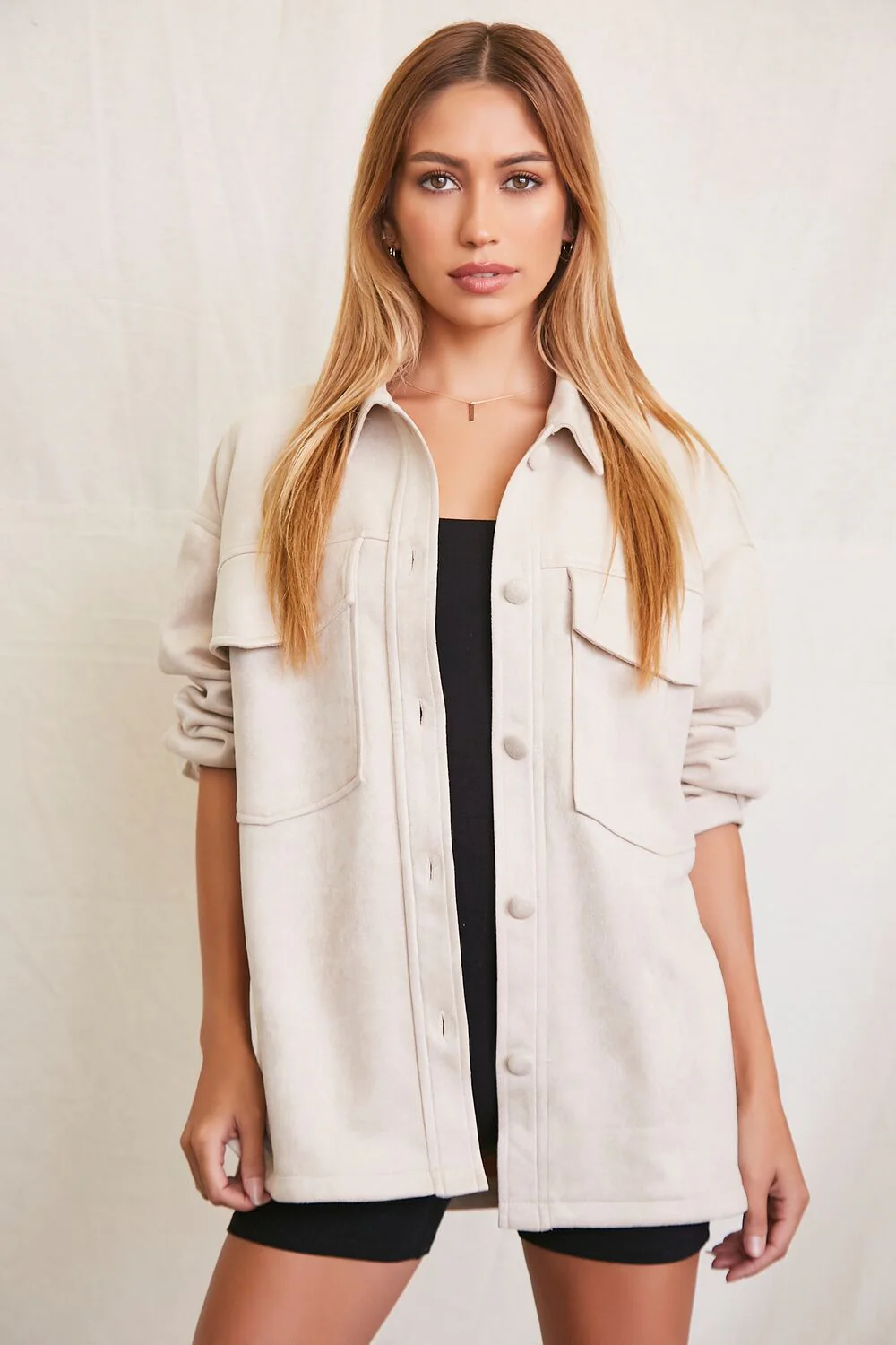 Faux Suede Tie-Waist Jacket - Image 5