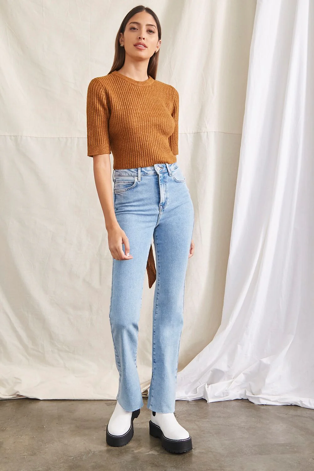 Cutout Sweater-Knit Top - Image 4