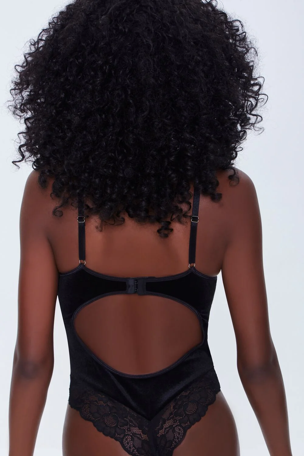 Velvet Floral Lace Bodysuit - Image 3