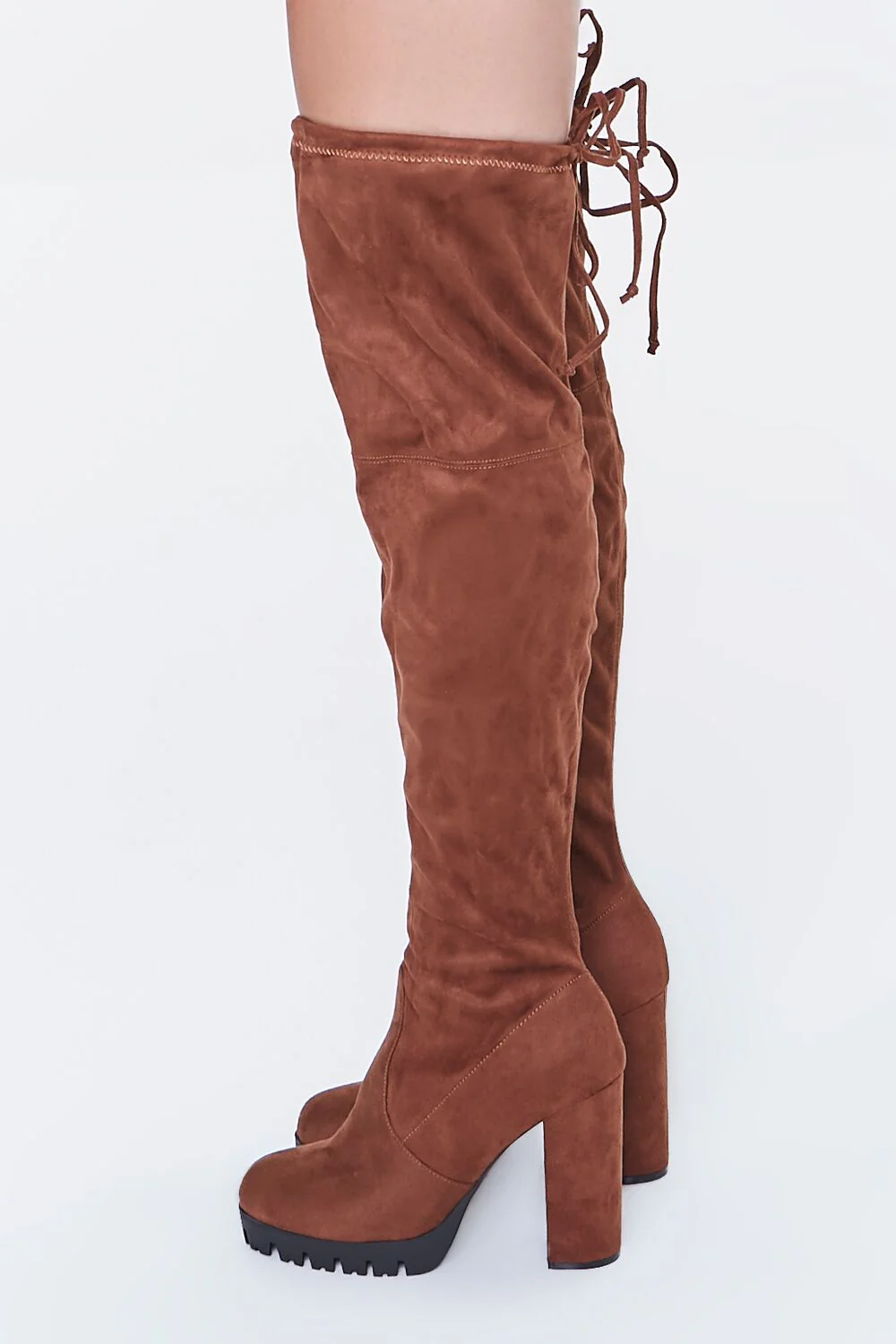 Faux Suede Over-the-Knee Boots - Image 2