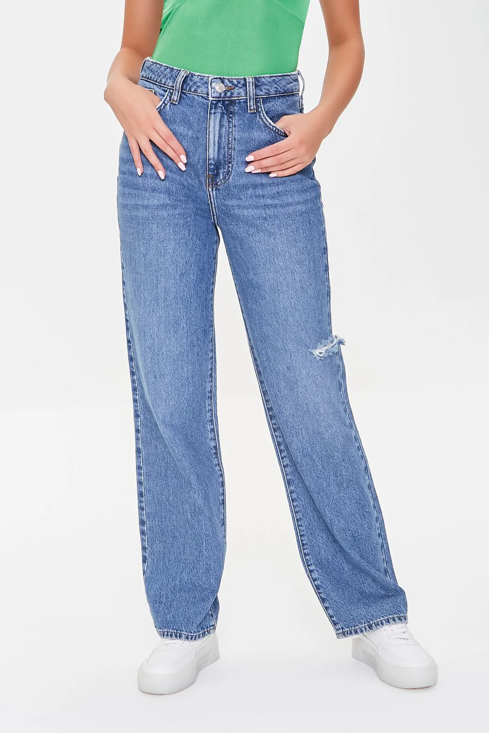 Premium Distressed 90s Fit Jeans - Image 2