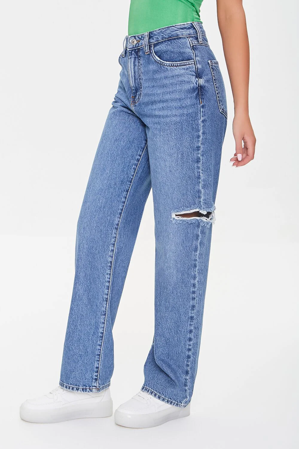 Premium Distressed 90s Fit Jeans - Image 3
