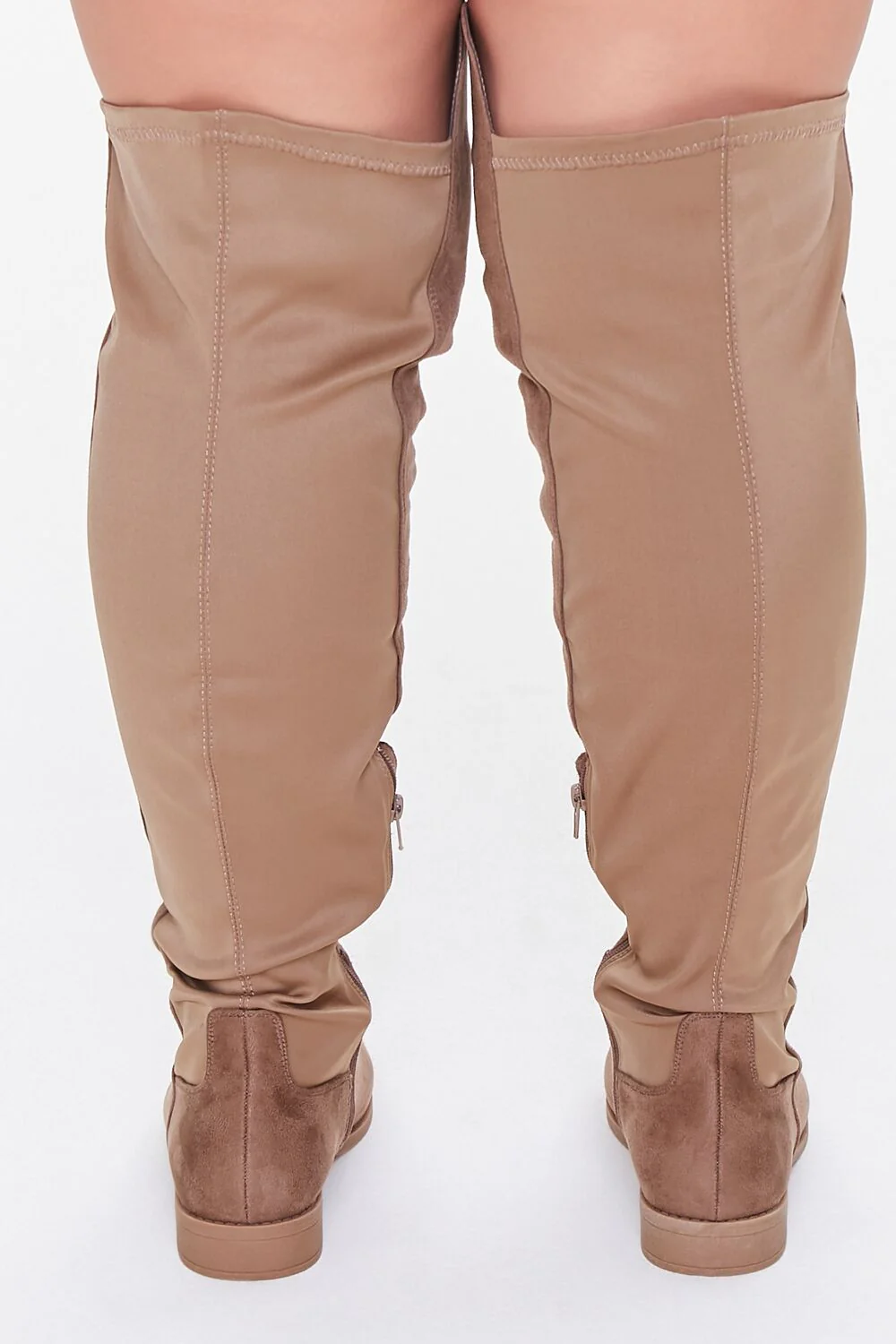 Thigh-High Faux Suede Boots (Wide) - Image 3