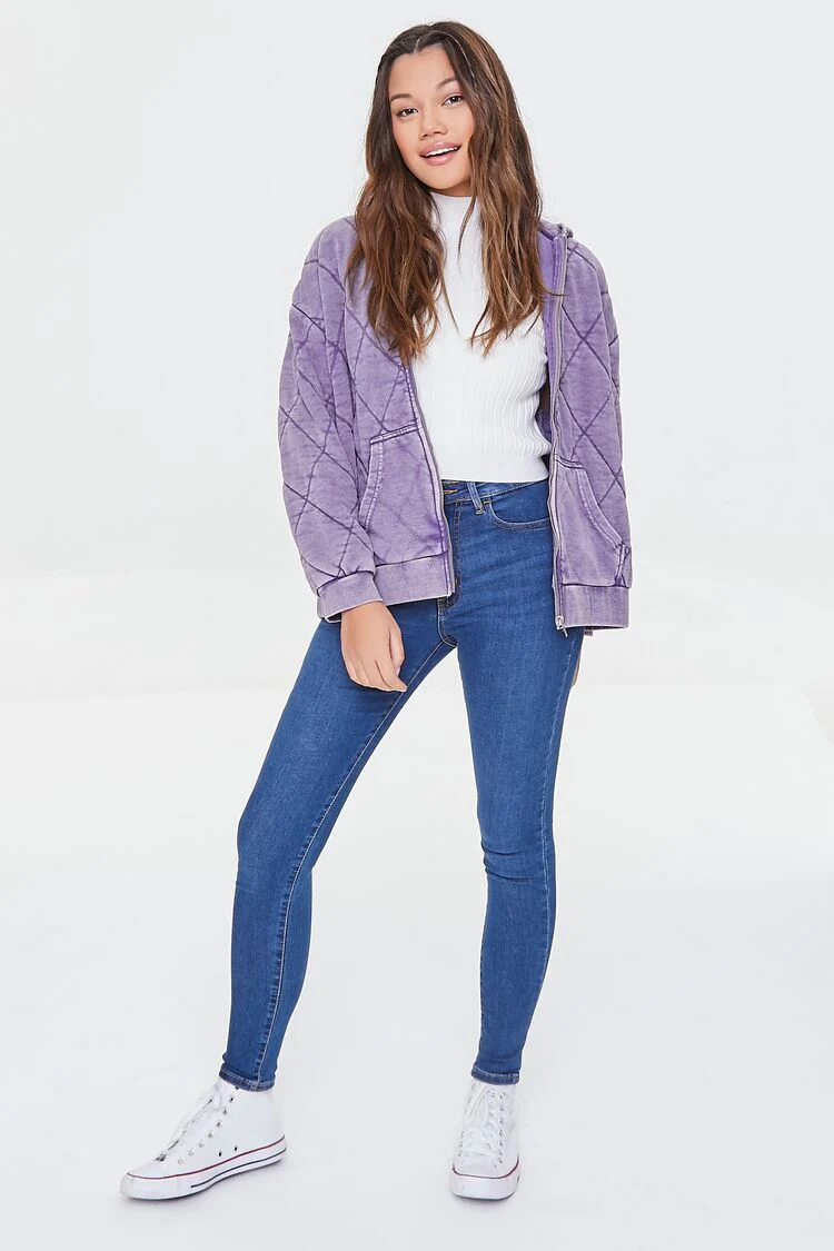 Quilted Zip-Up Hoodie - Image 5