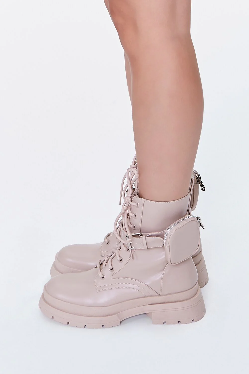 Coin Purse Lace-Up Combat Boots - Image 6