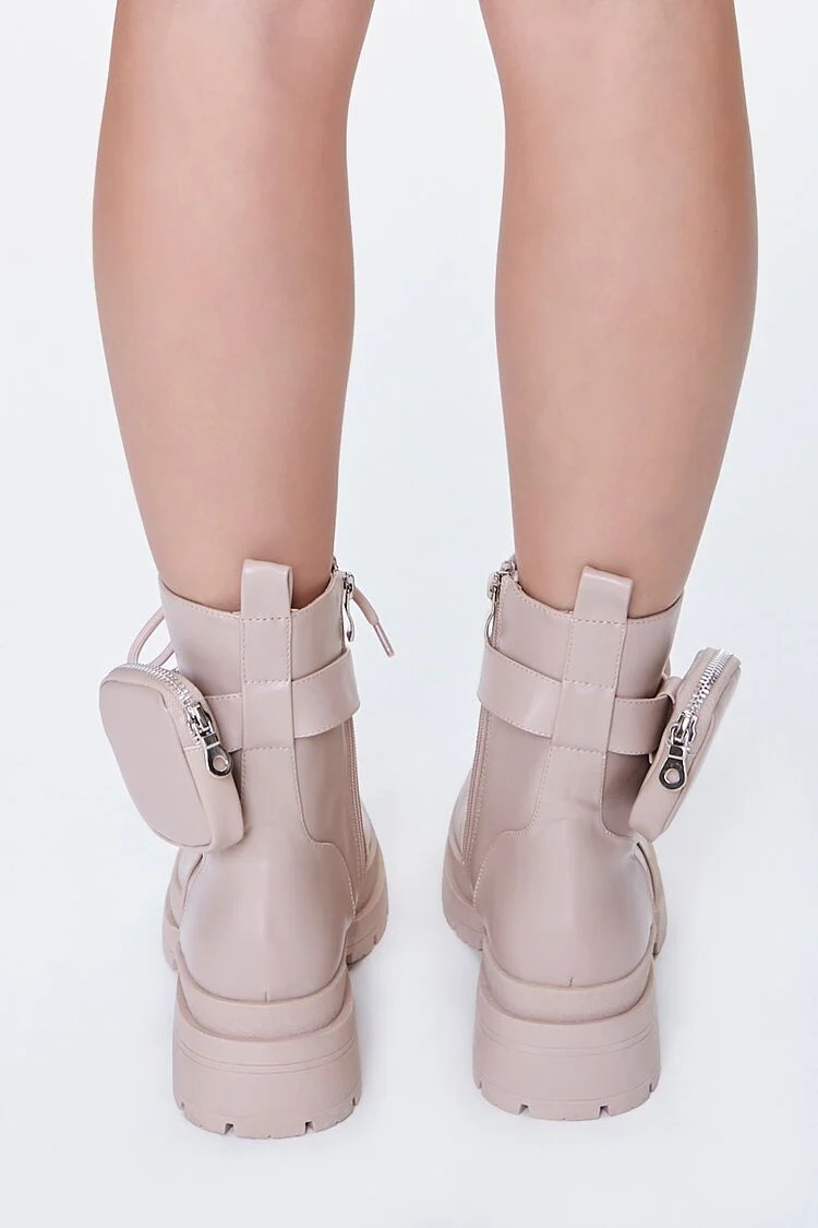 Coin Purse Lace-Up Combat Boots - Image 7