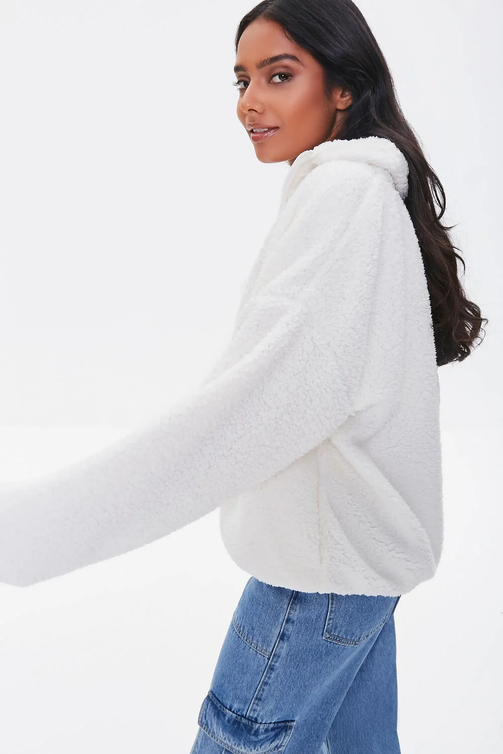 Faux Shearling Zip-Up Jacket - Image 2