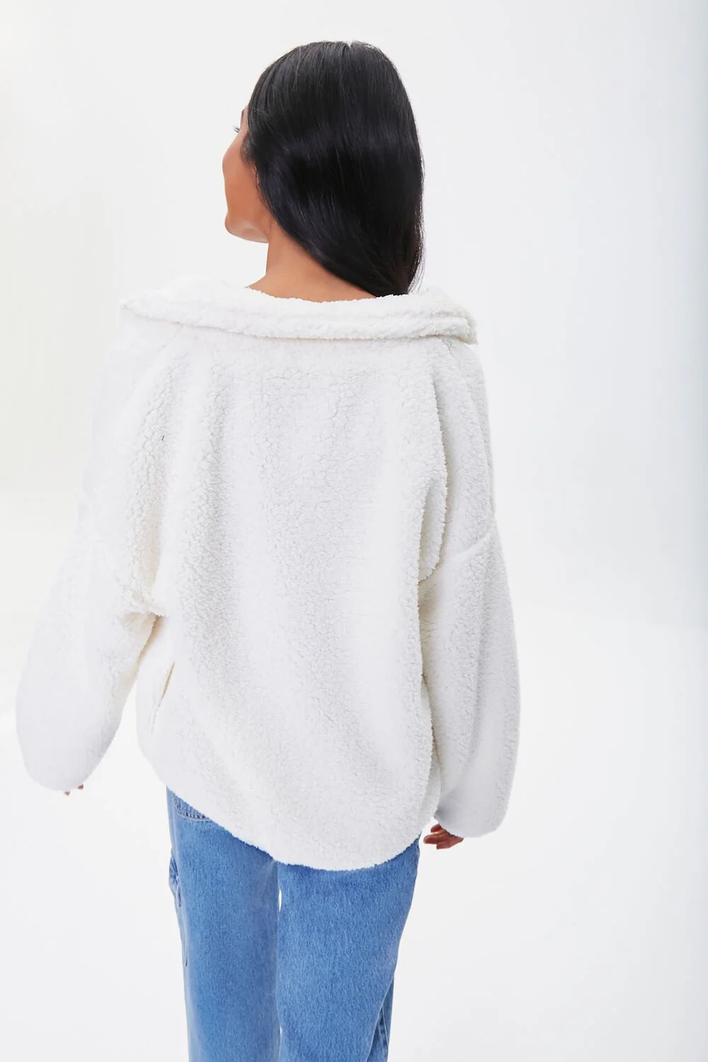 Faux Shearling Zip-Up Jacket - Image 3