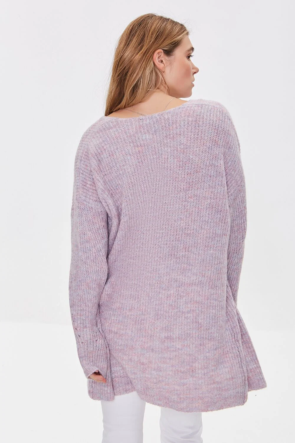 Marled Open-Front Cardigan Sweater - Image 3