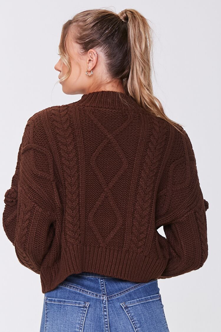 Cable Knit Mock Neck Sweater - Image 3