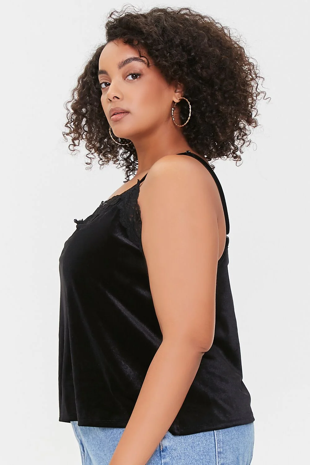 Plus Size Velvet Lace Cami - Image 2