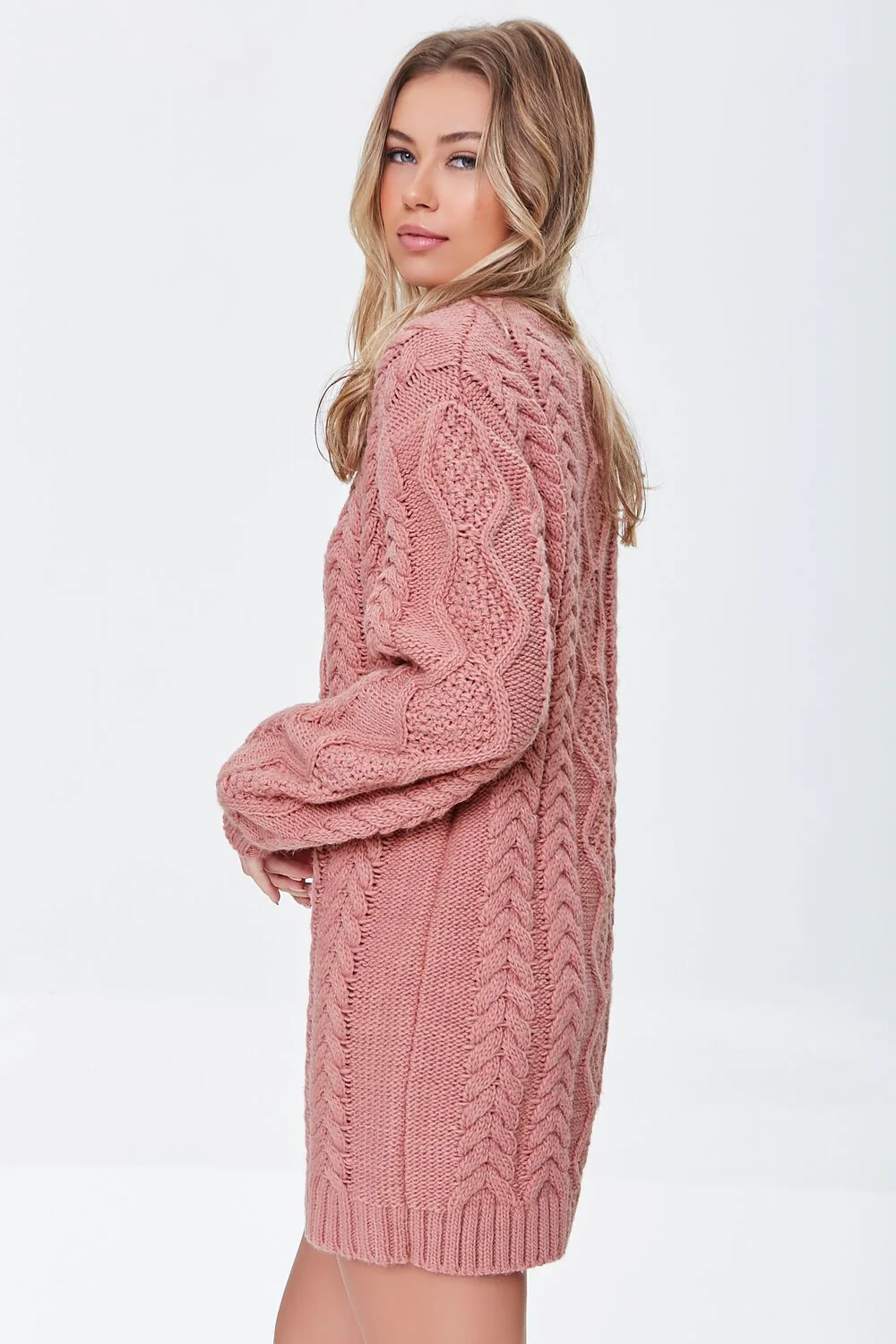 Cable Knit Sweater Mini Dress - Image 3