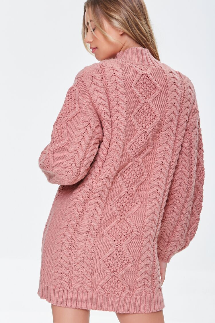 Cable Knit Sweater Mini Dress - Image 4