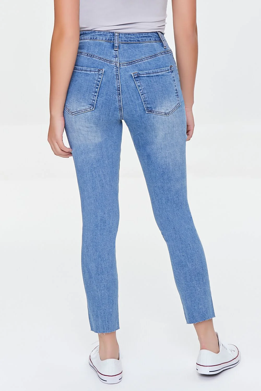 Essential High-Rise Raw-Cut Jeans - Image 4
