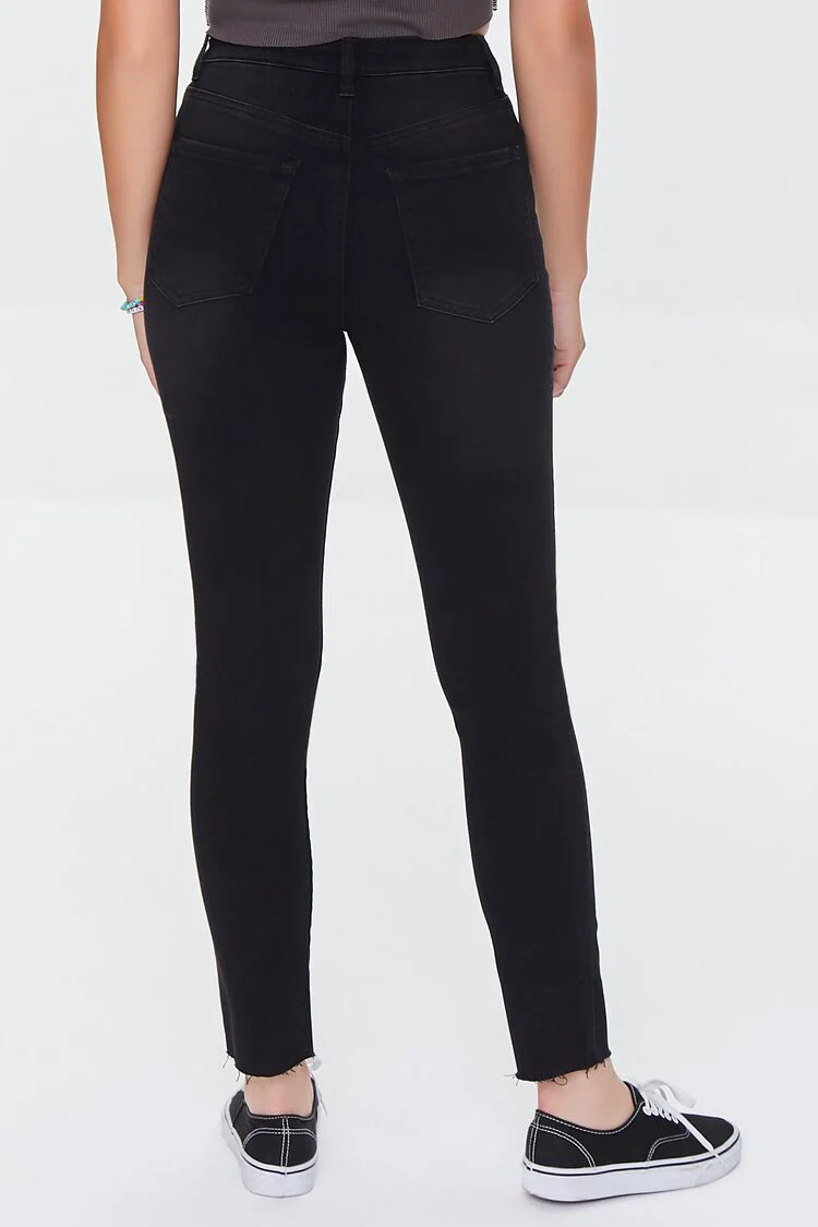 Essentials High-Rise Frayed Jeans - Image 3